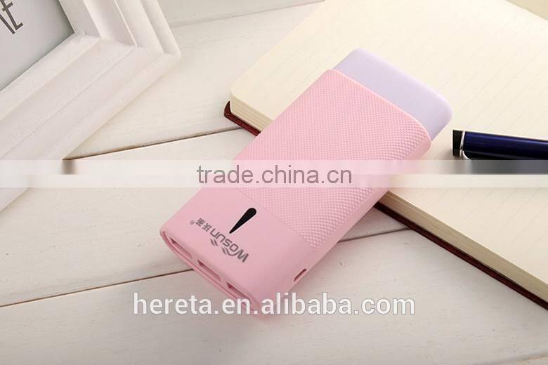 Portable 3USB output power bank with fluorescent lamp