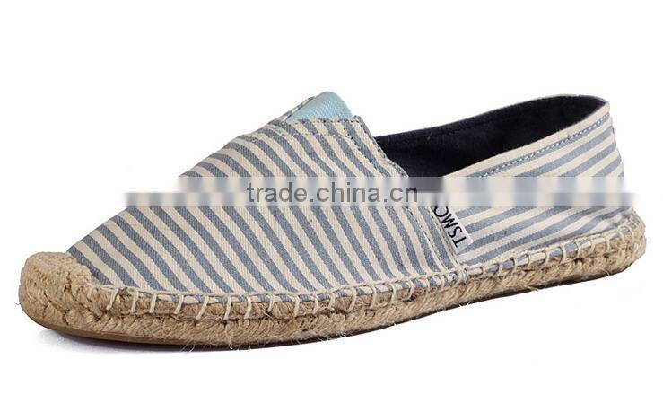 Girls fashion strip canvas shoes