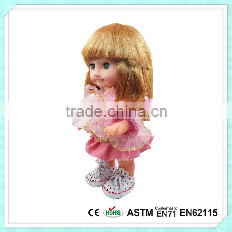 Plastic Connecting Toys Girl Dress Asian Doll 16 Inch Vinyl Doll With Fashion Dress Baby Doll