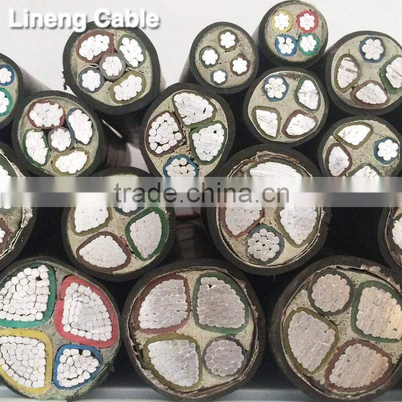 Lineng YJLV 2*10 Low Voltage 2 Core Aluminum Electrical Power Cable