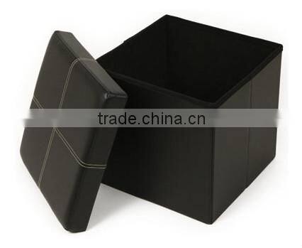 PU/PVC folding ottoman for Mail-order/web sales/online selling ottoman