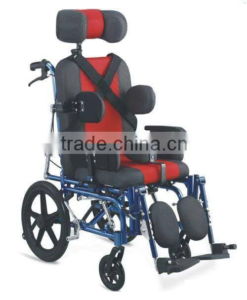 Best selling Foldable aluminum Wheelchair for Cerebral Palsy children