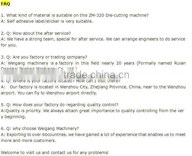 ZM-320 label rotary /semi rotary die cutting machine/label converting and finishing machine fore digital pre