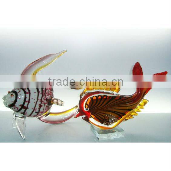Multi color blown murano glass fish gifts & crafts