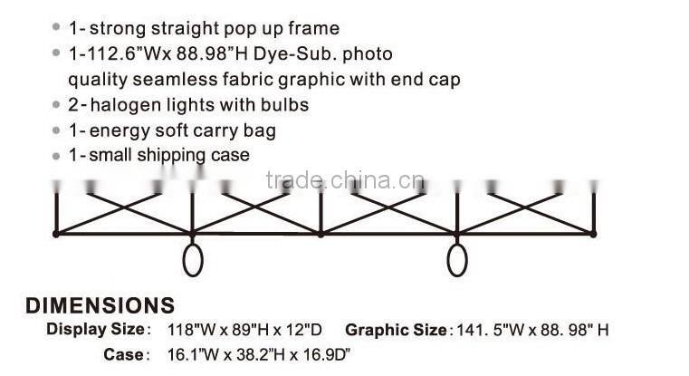10ft Dye Sublimation Printed Exhibition Display