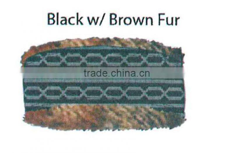 Fashion Winter promotional customized ribbed acrylic knitted headband collection with faux fur earmuff's