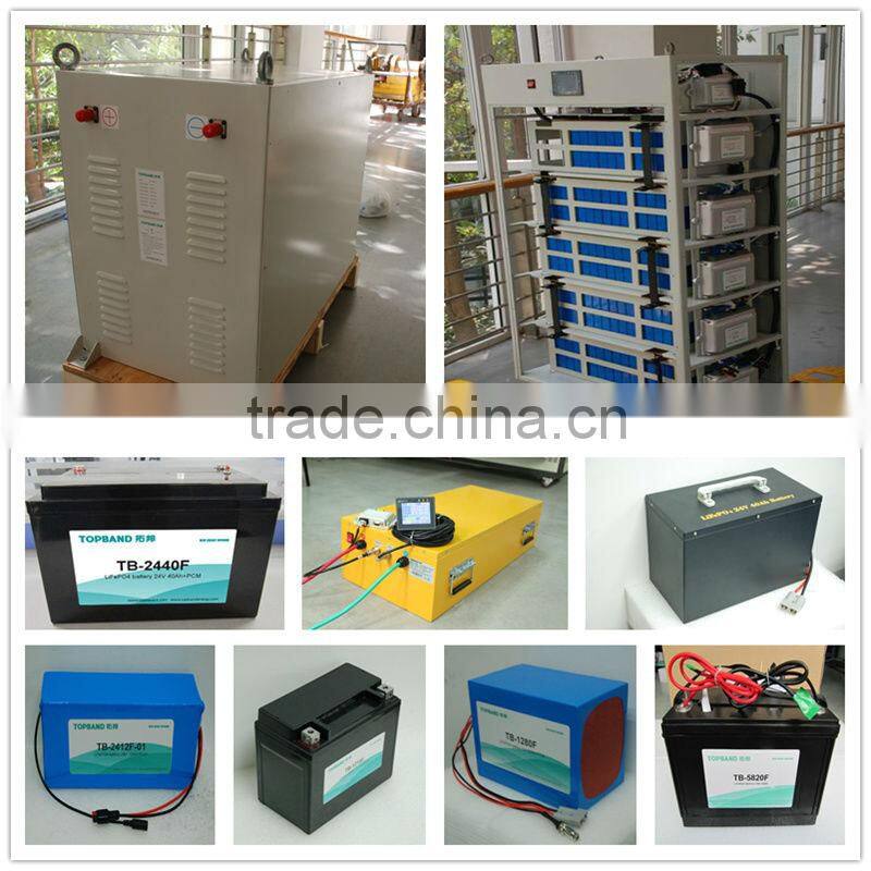 TOPBAND 12V lithium battery pack with charger and PCM