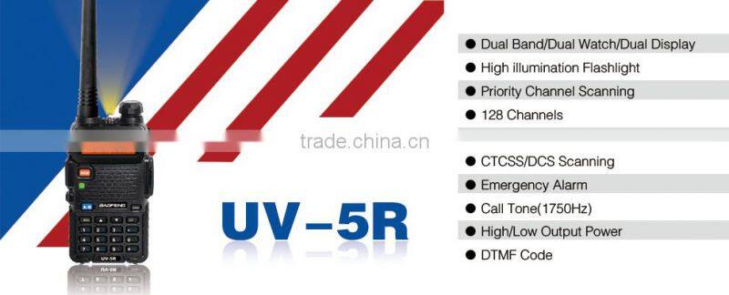 BaoFeng UV-5R 136-174/400-520MHz Dual-Band DTMF CTCSS DCS FM ham 2way radio