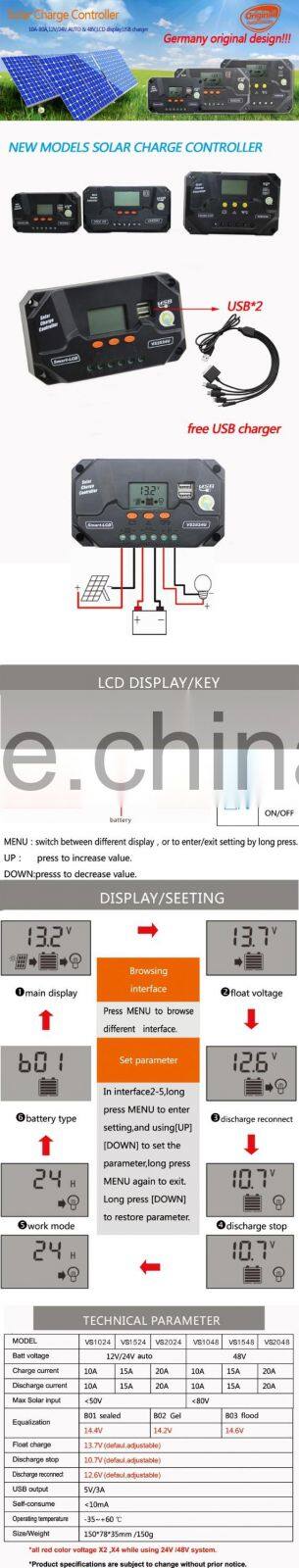 12v/24v auto best choice 12v solar panels solar charge controllers