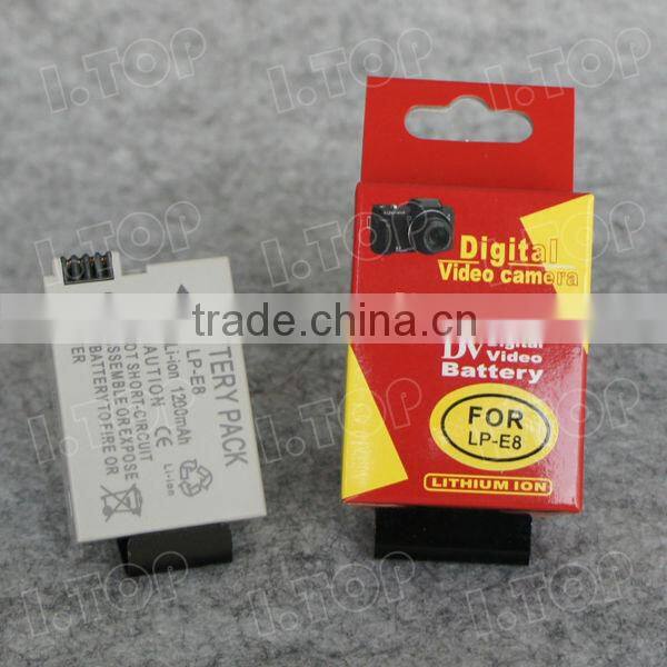7.4V 1200mAh For Canon LP-E8 Camera Battery For Canon EOS Kiss X4 T2i 550D