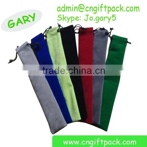 Custom Velvet Fabric Pen Gift Drawstring Bag