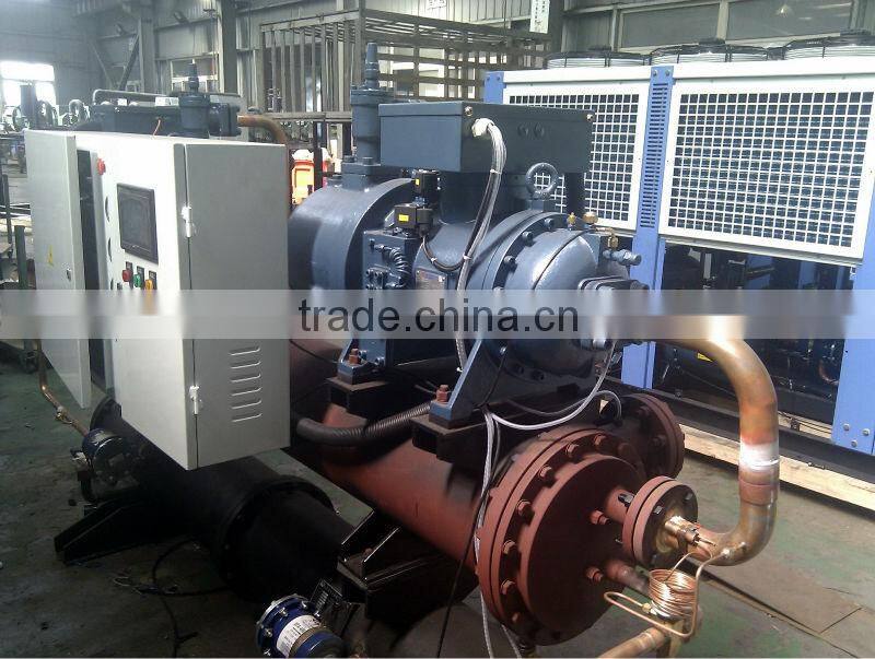 Low temperature water cooled screw freezer chiller