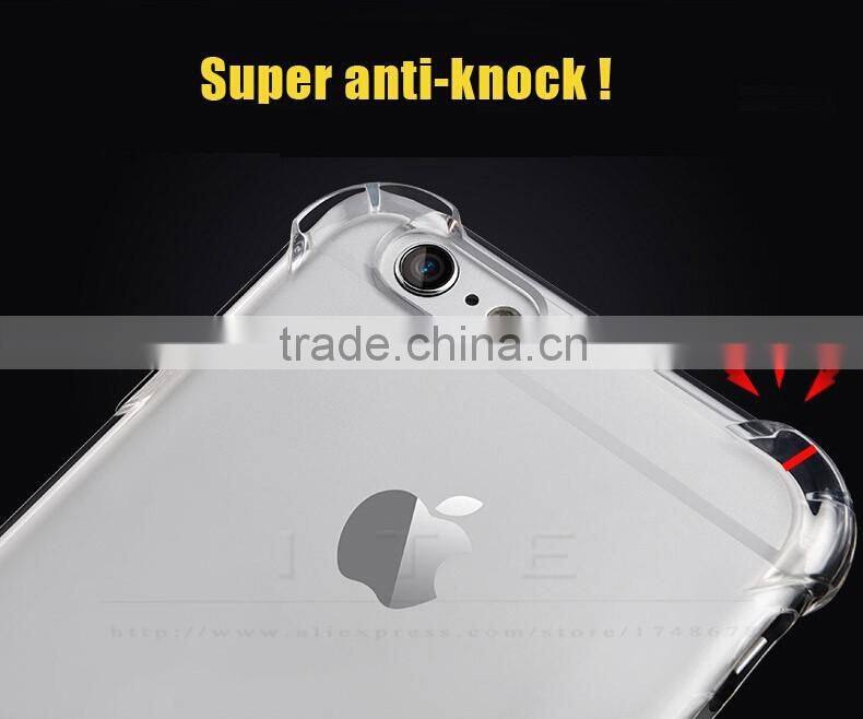 Transparent Clear TPU Silicon+Metal Kickstand Stand Case for iphone 6 plus/iphone 6/iphone SE/5S/4S