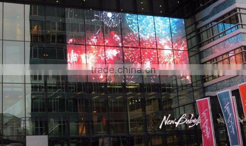 Hot P10 outdoor digital signs electronic board glass window led display