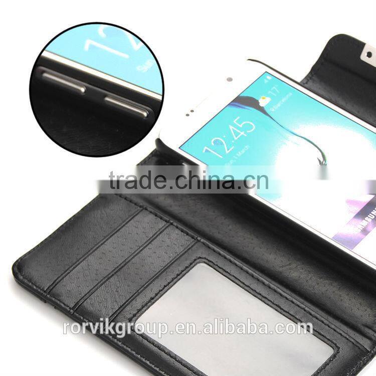 2 in 1 detachable design stand leather flip cover for samsung s6