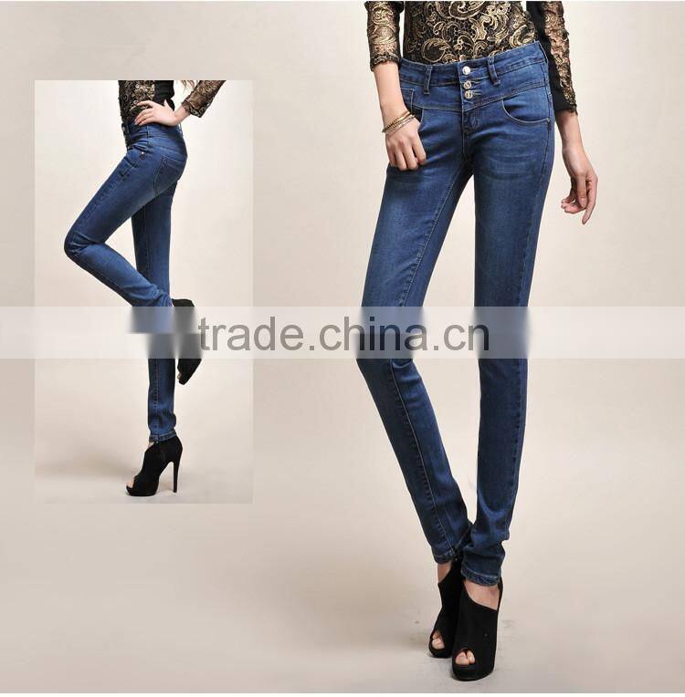 Hot-selling elegant autumn high quality denim jean trousers