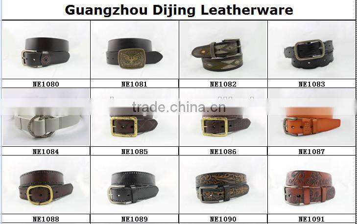 2015 New Design Western Rock N Roll Style Men's Beaded Geniune Leather Belt