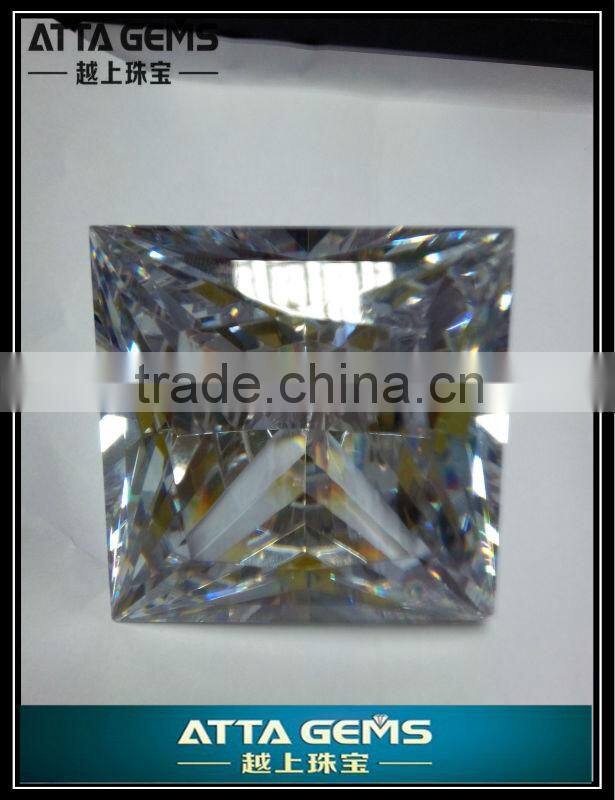 square factory price gems-6x6 aaa quality white sapphire