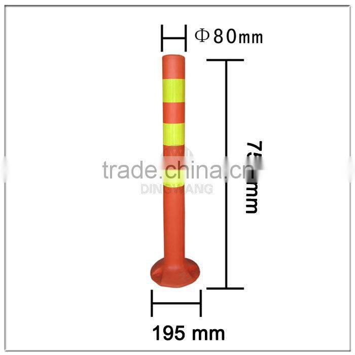 elastic orange plastic warning post