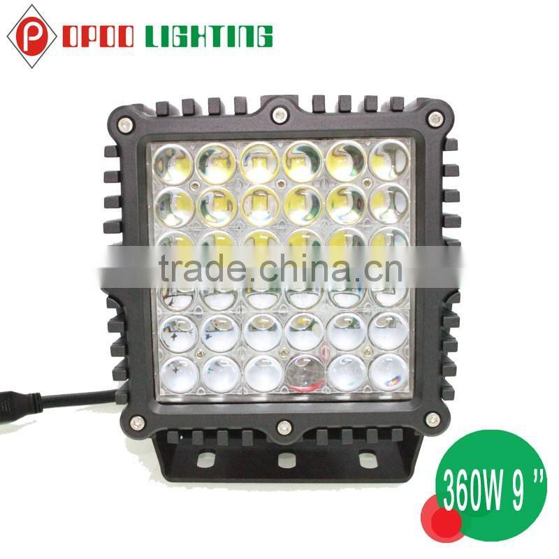 Factory sell work light led, 9inch 360w 4WD Truck work light led