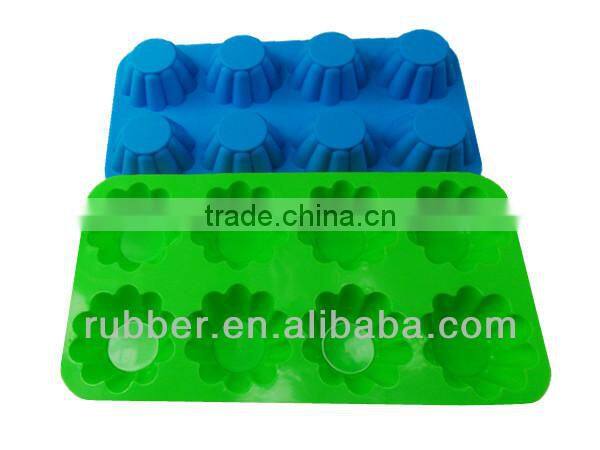 Folding Flower Shape 8 Cups Silicone mould for cake decoration