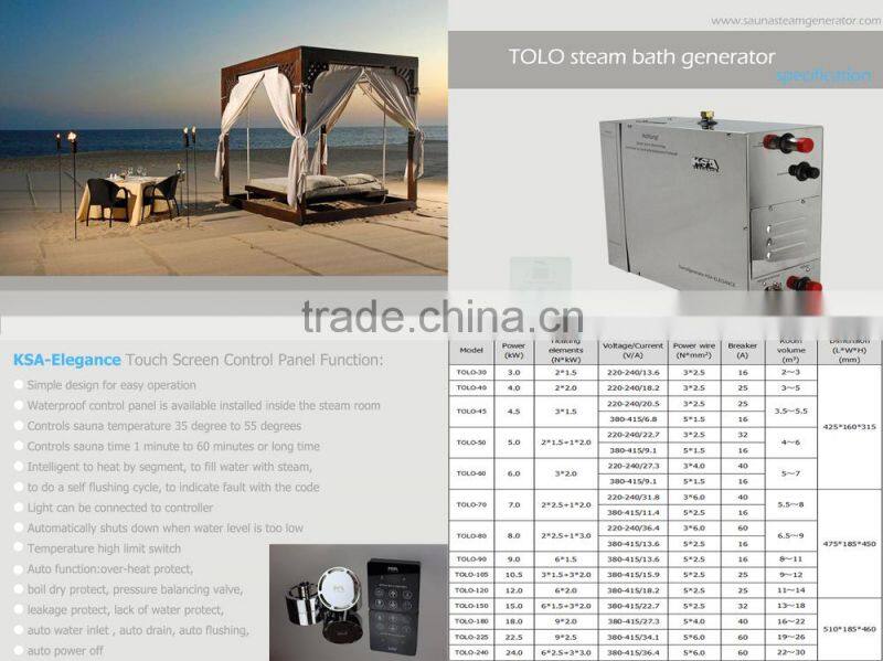 Steam Sauna Steam Shower Unit for Steam Bath