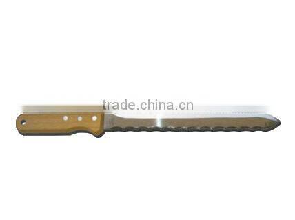 Mirror Polish 2CR13 Stainless Steel Oak Handle Insulation Knife 351548