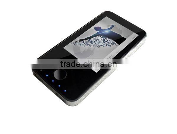 2014 NEWEST best Quality External Portable Mobile Battery bank, screen advertising power bank,