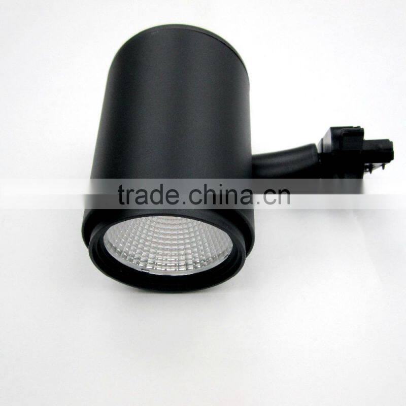 TIWIN Top Quality High CRI High Power Black Commercial 25W COB cool white led track light fixture for Stores, shopping mall