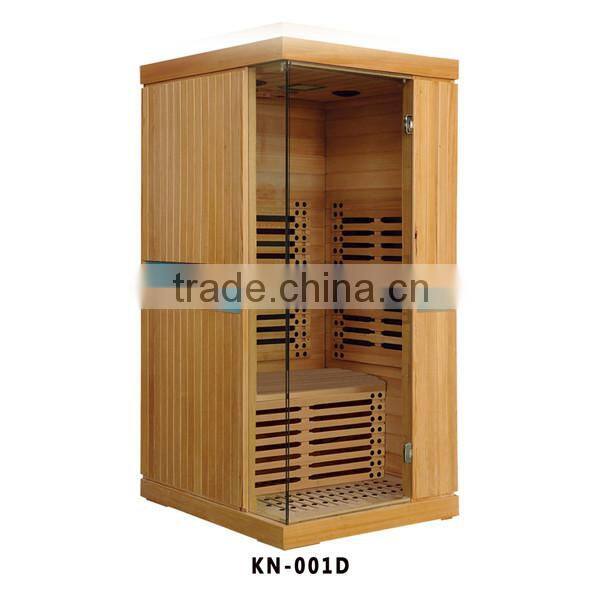Far infrared solar outdoor wooden bath barrel sauna steam room KN-001D