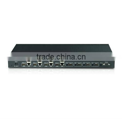 hdmi switch splitter 4x4 extender over hdmi cable or cat5e cable PET0404E