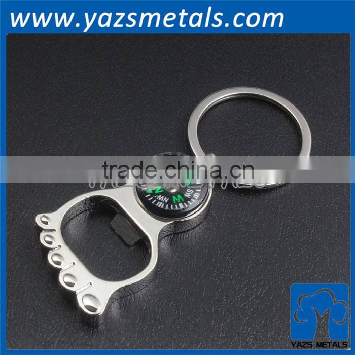 Metal chrome plating shark keychain bottle opener