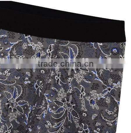 Stylish low rise antimicrobial quick dry printed microfiber men underwear briefs boxer shorts