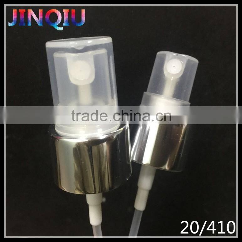 20/410 aluminum silver perfume sprayer , shinny silver cosmetic sprayer