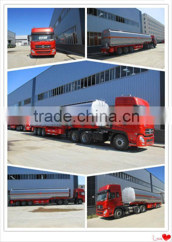 40000 liters aluminum oil tank trailer, aluminum diesel tank trailer, aluminum diesel fuel tank