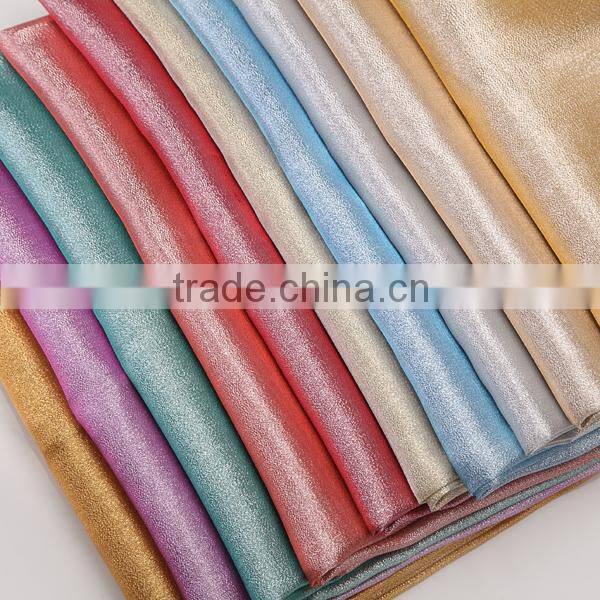 Polyester Metallic Yarn Dyed Lame Fabric for Costume