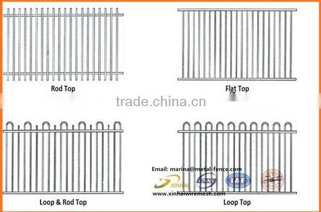 Factory direct sale powder coated Used steel tube Wrought Iron Fence