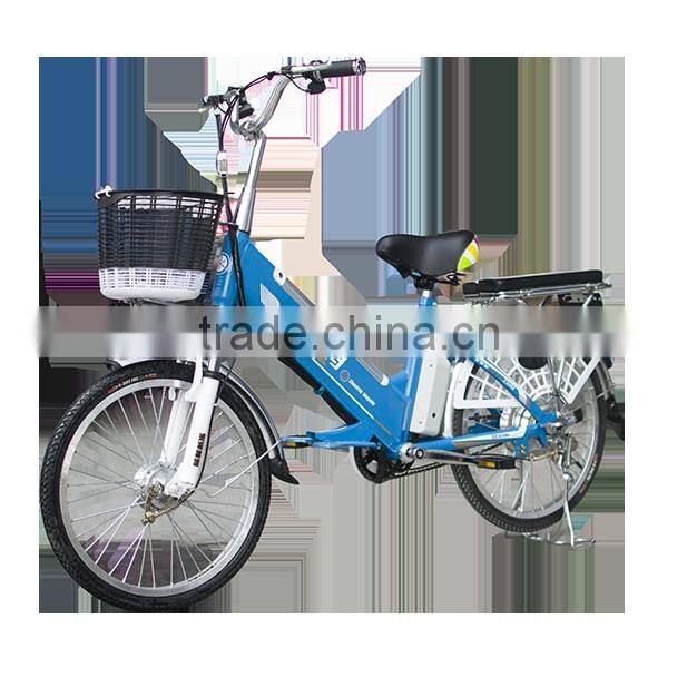 electric bike motor 22'' 48V electric bicycle with basket plastic steel frame