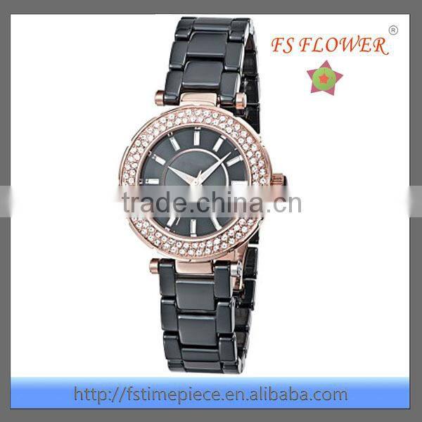 sapphire crystal ceramic watch with ceramic watch band vogue watch 2014