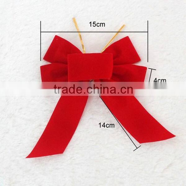 Printed custom elastic loop gift ribbon bow for box