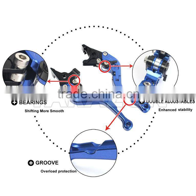 Motorcycle adjustable hand brake and clutch levers for road bike