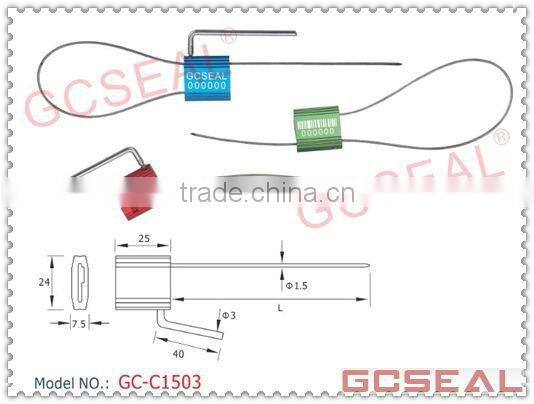 The Top Quality Double Lock Security Cable Seal WITH 1.5MM DIAMETER