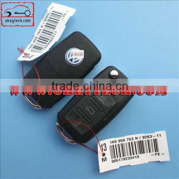 OkeyTech VW remeot key 3 button 1JO 959 753 DJ ID48 chip 315Mhz remote key for vw remote key