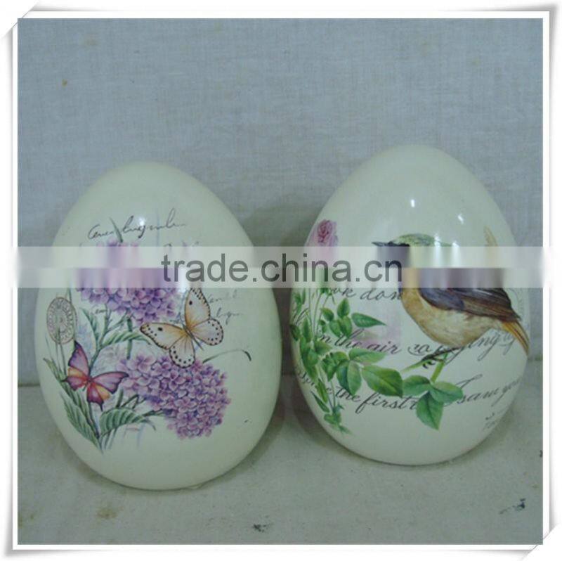 hot selling 2016 ceramic easter decoration with decal