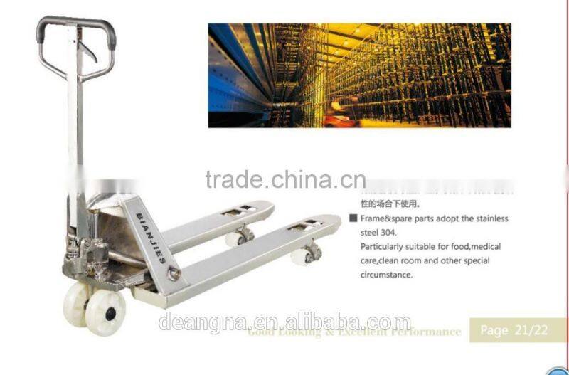 SALES PROMOTION ! Stainless manuel pallet truck 2000kg BJS
