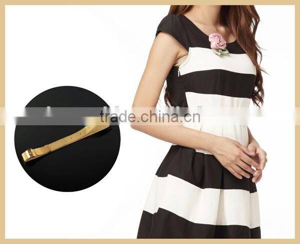 Top selling gold stainless steel women elastic waist belts