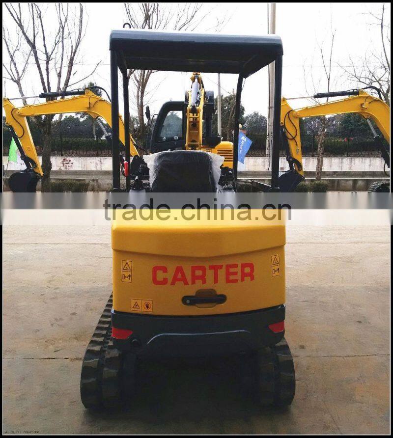 China Cheap CARTER 1.8 Ton Mini Rubber Crawler Excavator , CE / ISO Certificate, CT18-9D
