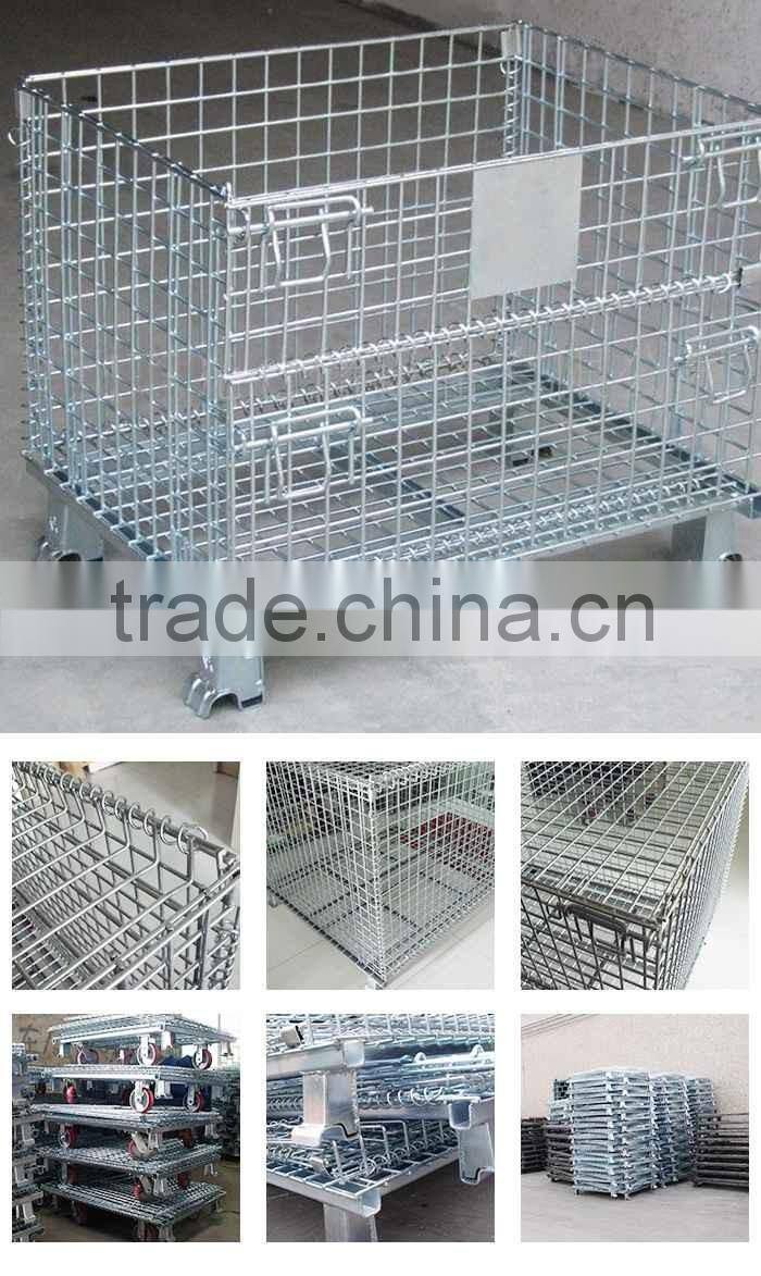 Custom Tag Wire Container Folding Cage For Storage Cylinders