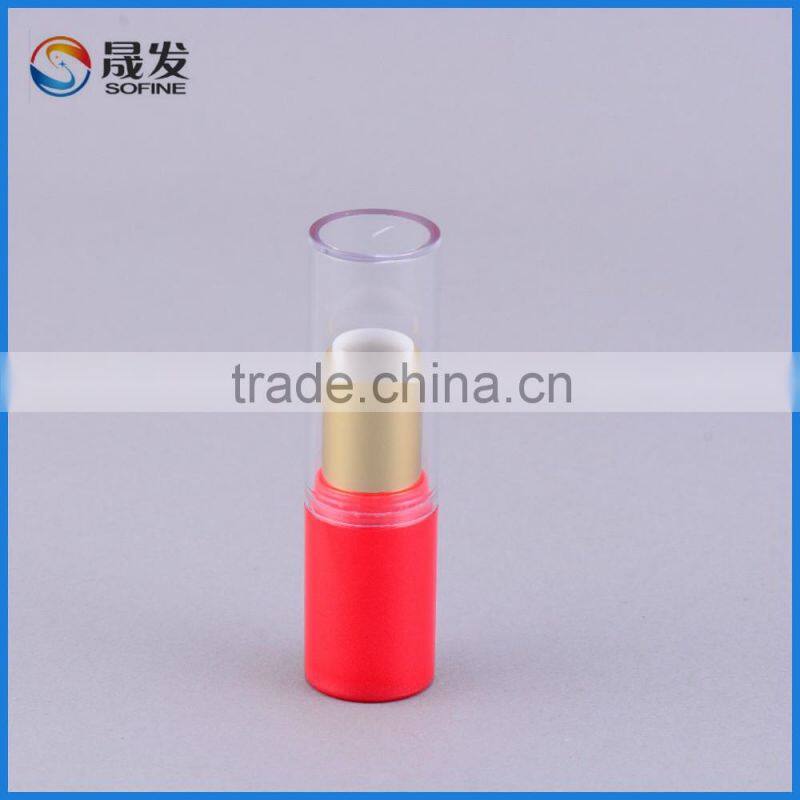 Small Empty Plastic Red Cosmetic empty Lipstick tube