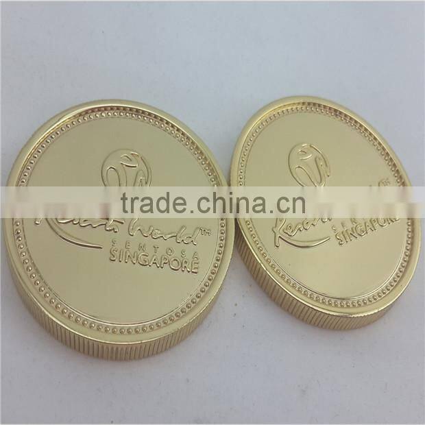 Custom american antique metal coins 24k real gold coins